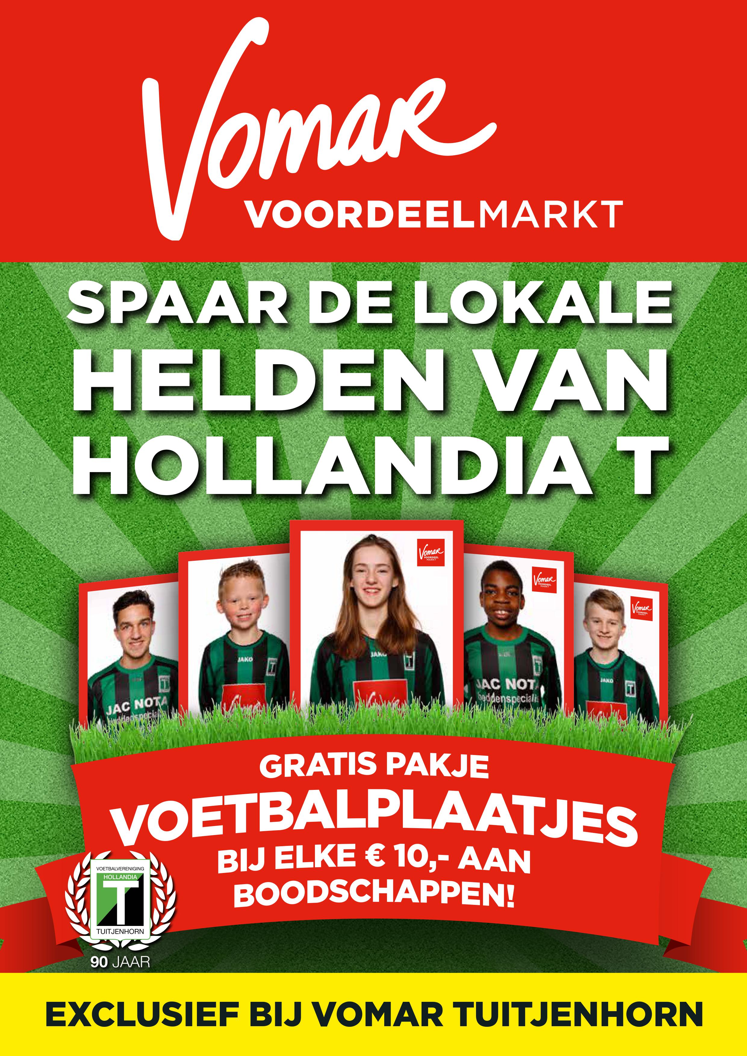 Hollandia T en Vomar trappen voetbalplaatjesactie feestelijk af in kantine!