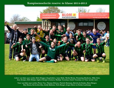 2e kampioen 2014-2015